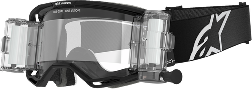 ALPINESTARS GOGGLES Vision 8 Roll-Off Goggle - Corp - Black - Clear Lens 5101125-1529