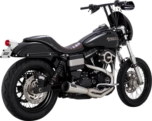 Vance & Hines Stainless 2-into-1 Upsweep exhaust system 27325 in Brushed