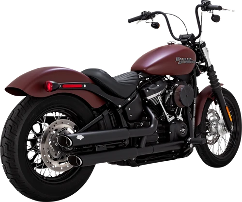 VANCE & HINES 3" Twin Slash Slip-On Mufflers - Black 46376