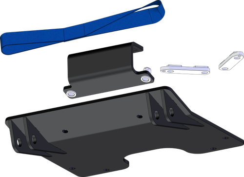 KFI plow mount 105250 for Kawasaki Teryx, render shown with a blue strap