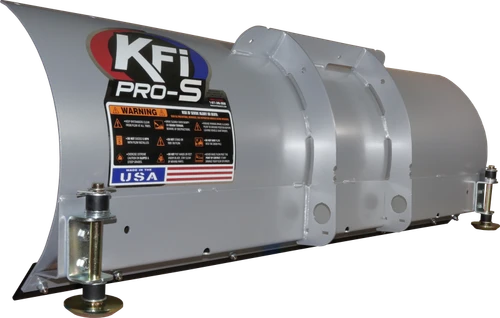 KFI Pro-S 54 in. steel plow blade 105054 rear view with ribs, skid and Pro-S label