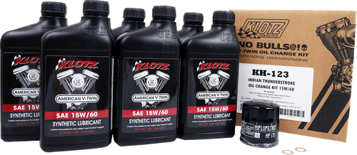 KLOTZ OIL Oil Change Kit - Indian Thunderstroke - 20W-40 KH-123