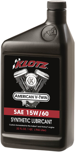 KLOTZ OIL V-Twin Synthetic Oil - 15W-60 - 1 U.S. quart KV-1560