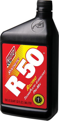 KLOTZ OIL R-50 Racing TechniPlate® Synthetic 2-Stroke Premix Oil - 1 U.S. quart KL104