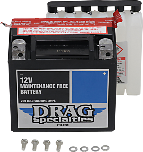 DRAG SPECIALTIES AGM Battery - YTX14LBSFT CTX14L-BS FT