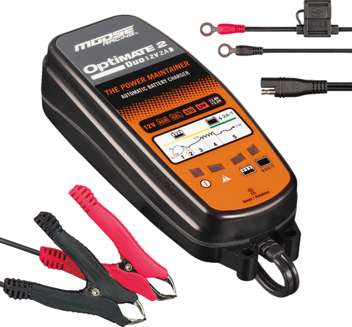 MOOSE OFFROAD Battery Charger/Maintainer - Optimate 2 Duo TM-555