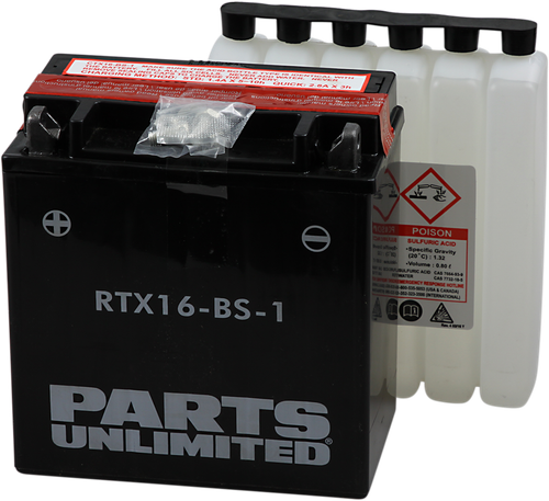 PARTS UNLIMITED AGM Battery - YTX16-BS-1 .8 L CTX16-BS-1