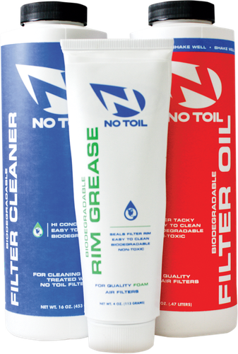 No Toil Filter Oil, Cleaner, and Rim Grease Kit