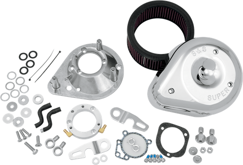 S&S CYCLE Teardrop Air Cleaner Kit - Chrome 17-0448