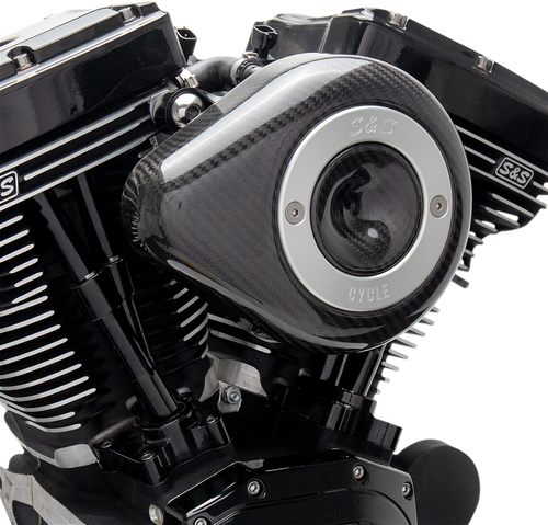 S&S CYCLE Air Cleaner Cover - Mini Teardrop - Carbon Fiber 170-0501