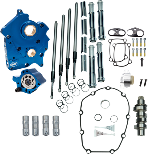 S&S CYCLE Cam Chest Kit - Water Cooled - Chain Drive - 475 Cam - Chrome Pushrod Tubes - M8 310-1000C