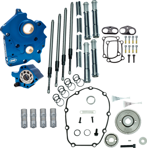 S&S CYCLE Cam Chest Kit without Cams - Gear Drive - Water Cooled - Chrome Pushrods - M8 310-1261