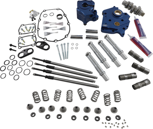 S&S CYCLE Cam Chest Kit - Oil Cooled - Chain Drive - 540 Cam - Chrome Pushrod Tubes - M8 310-1118B