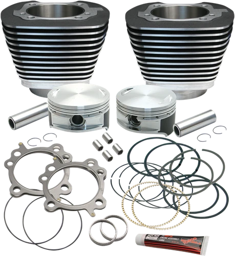 S&S CYCLE Cylinder & Piston Replacement for S&S 106" Stroker Kit - Black 910-0203