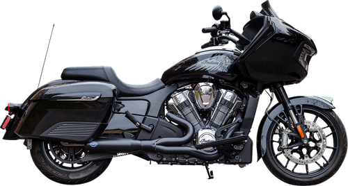 S&S CYCLE 2-into-1 Qualifier Exhaust System - 50-State - Black - Stainless Steel 550-1085