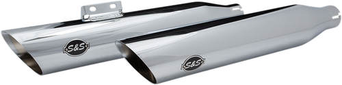 S&S CYCLE Slash-Cut Slip-On Mufflers - Race - Chrome - FLFB 550-0736