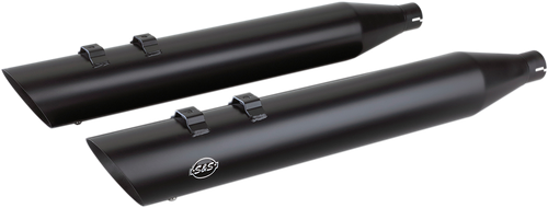 S&S CYCLE Slash Cut Slip-On Mufflers - Black 550-0692