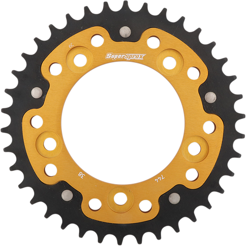 SUPERSPROX Stealth Rear Sprocket - 38 Tooth - Gold - Ducati RST-744-38-GLD