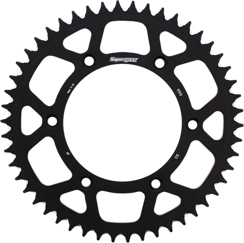 SUPERSPROX Rear Sprocket - Alloy - Black - 50-Tooth RAL-990-50-BLK