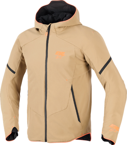 ALPINESTARS Aeroshell Waterproof Jacket - Dark Khaki/Black/Orange Fluo - XL 3200226-8038-XL