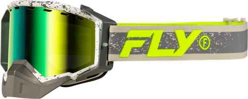 Zone Snow Goggle Gry/Hi Vis W/Green Mirror/Yellow Lens