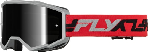 Youth Zone Goggle Red/Grey W/ Black Mirror/Smoke Lens