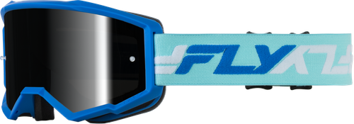 Youth Zone Goggle Blue/White W/ Black Mirror/Smoke Lens