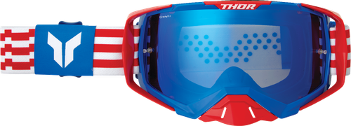 THOR Activate Goggle - Patriot - Red/White/Blue - Blue Mirror Lens 2601-3700