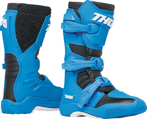 THOR Youth Blitz XR Boots - Black/Blue - US 3 3411-0733