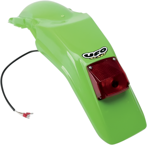 UFO Enduro Rear Fender - With Light - Green KA02789#026