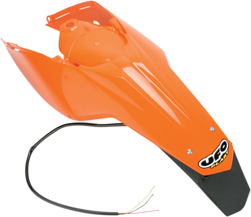 UFO Enduro Rear Fender - with Light - '98-'20 OEM Orange KT03097#127