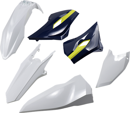 UFO Body Kit - '16 OEM White/Blue/Yellow - Husqvarna - FE/TE/TX HUKIT615@999W