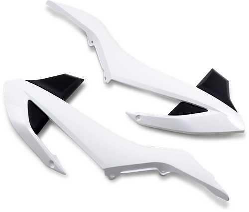 UFO Radiator Covers - Black/White OEM '17 - KTM - SX KT04073-999K