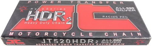 JT CHAINS 520 HDR - Nickel Race Chain - 120 Links JTC520HDRNN120SL