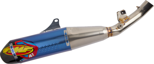 FMF Factory 4.1 RCT Slip-On Muffler - Blue Anodized/Titanium with Carbon Fiber End Cap - CRF250R 041611