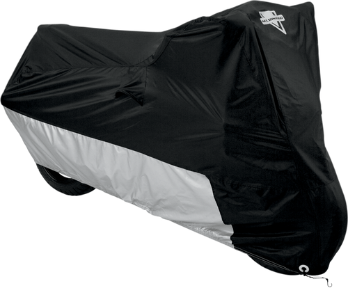 NELSON RIGG Defender Deluxe Cover - Motorcycle - Polyester - Black/Silver - XL MC-904-04-XL
