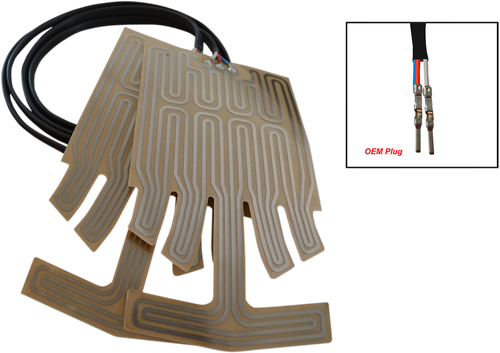 RACE SHOP INC. High Power Grip Heater Element Kit with OEM Connector - Extended - 2-Wire Terminal - Ski Doo GH-18
