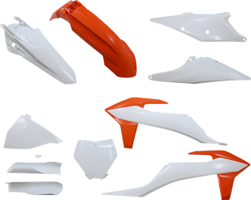 ACERBIS Full Body Kit - White/Orange OEM '22 - KTM - SX/XC '19 -'22 2726497428