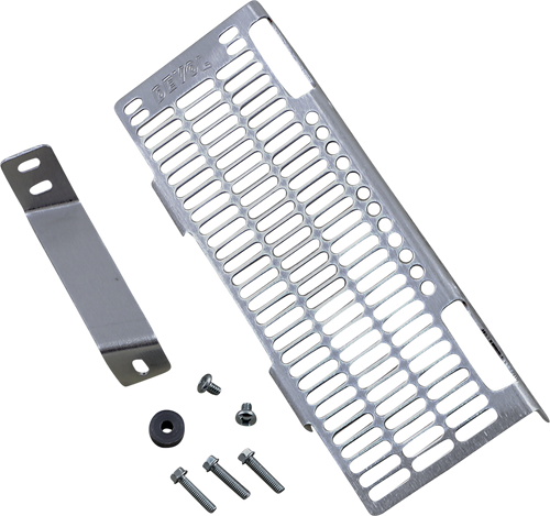 DEVOL Radiator Guard - Brushed Aluminum - Suzuki 0101-4501