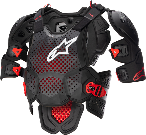 ALPINESTARS A-10 v2 Full Roost Guard - Black/Red - XS/S 6700523-1431-XS