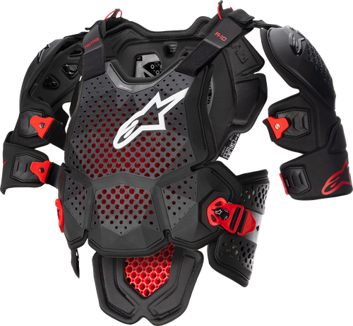 ALPINESTARS A-10 v2 Full Roost Guard - Black/Red - M/L 6700523-1431-ML