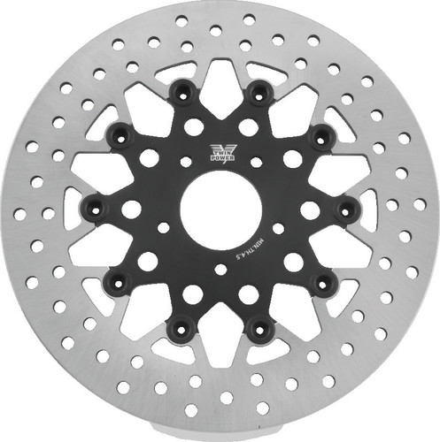 Twin Power 08-13 FLH FLT 08-16 FLHR 06-17 Dyna Front 11.8 Floating Rotor Mesh Black
