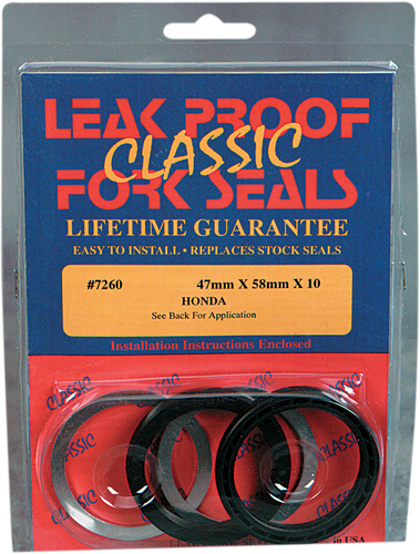 LEAKPROOF SEALS Fork Seals - 47 mm ID x 58 mm OD x 10 mm T 7260
