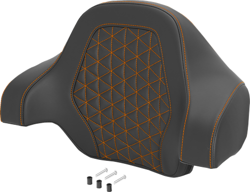 SADDLEMEN Deluxe Tour Pack Sissy Bar Pad - Tri Gripper - Orange 071021103