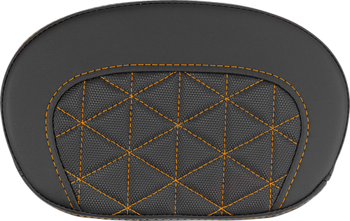 SADDLEMEN Mini Contour Sissy Bar Pad - Tri-Gripper - Orange Stitch 061021103