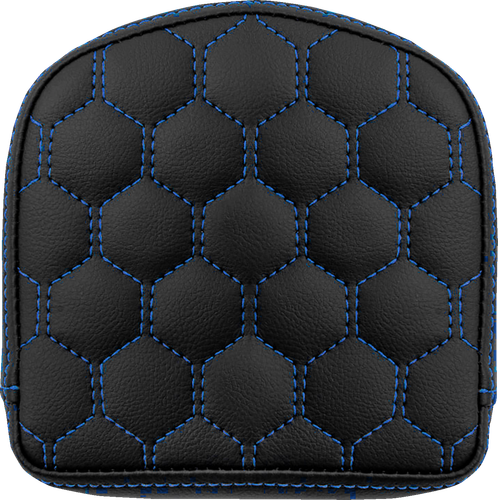 SADDLEMEN RoadSofa™ Sissy Bar Pad - Honeycomb - Blue Stitching 040849BLU