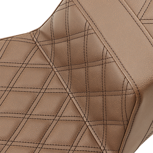 SADDLEMEN Step-Up Seat - Extended Reach - Full Lattice Stitch - Brown - FL '08-'24 808-07B-175BREX