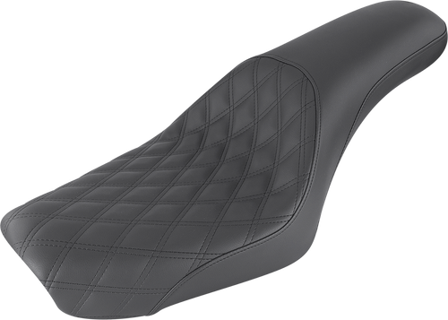 SADDLEMEN Profiler Seat - Front Lattice/Rear Smooth - Black - FXDWG '04-'05 804-05-149