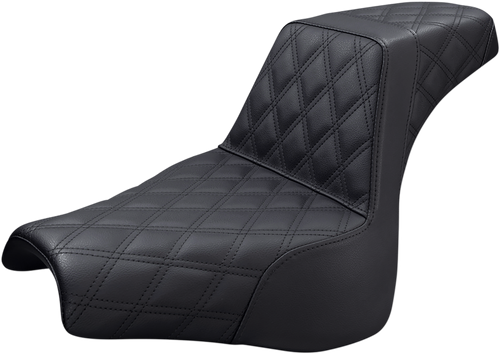 SADDLEMEN Step-Up Seat - Full Lattice Stitch - Black 818-28-175
