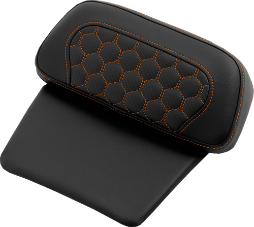 SADDLEMEN Chopped Tour Pak Pad - Honeycomb - Orange Stitching - FLH/FLT '14-'26 814-07C-19003